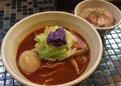 「味玉海老リッチラーメン（850円）」@らーめん 五ノ神製作所の写真