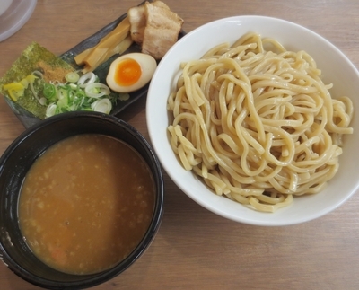 「超濃厚魚介とんこつつけ麺420円※1周年キャンペーン」@エビ豚骨拉麺 春樹 代々木店の写真