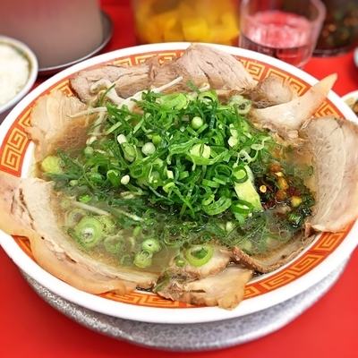 「中華そばセット(中華そば+餃子+ライス)」@もっこす 工場店の写真