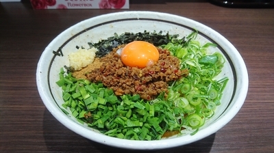 「台湾まぜそば(+追い飯)」@麺屋はなび 新宿店の写真