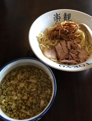 「琥珀つけ麺」@楽観 立川の写真