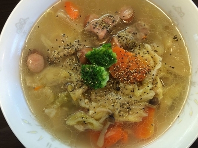 「【限定】ポトフ塩らーめん 700円」@らーめん 竜屋の写真