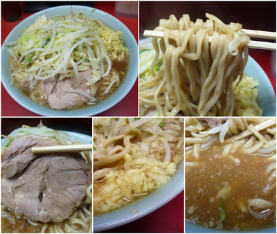 「小ラーメン（かため・野菜少なめ・ニンニク・刻み生姜¥690」@ラーメン二郎 中山駅前店の写真