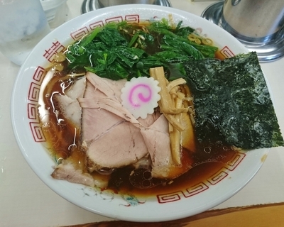 「青島ラーメン 720円＋茹ホウレン草 100円」@青島食堂 秋葉原店の写真
