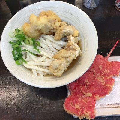 「冷「並盛」とり天＋紅しょうが天」@おにやんま 東品川店の写真