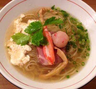 「【夜の部限定】蟹出汁冬麺９８０円　本格胡麻鯛茶漬け３７０円」@鯛塩そば 灯花 本店の写真