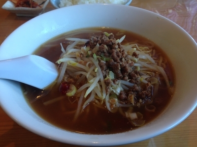 「四川ラーメン（唐揚げ定食）」@華龍飯店の写真