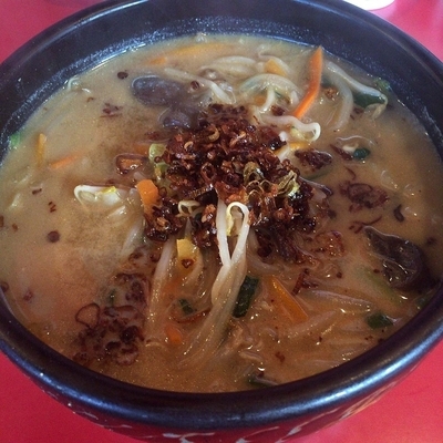 「えんむセット(味噌) 750円」@吉田屋 本店の写真