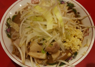 「ミニラーメン　ニンニクアブラ　670円」@ラーメン英二の写真