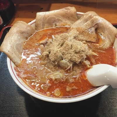 「坦々麺大盛り＋チャーシュートッピング」@麺家 香湯らーめんの写真