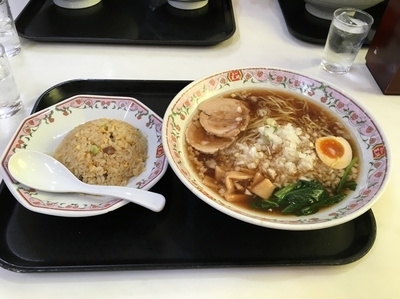 「八王子ラーメンセット 1020円」@餃子の王将 南大沢店の写真