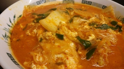 「チゲ味噌ラーメン　大盛」@日高屋 駒込東口店の写真