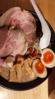 「みそらーめん＋特製＋辛みそつけめん」@miso style となみの写真