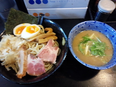 「８周年記念限定「特製狼煙鶏白湯つけめん(中盛)」」@狼煙 〜NOROSHI〜の写真