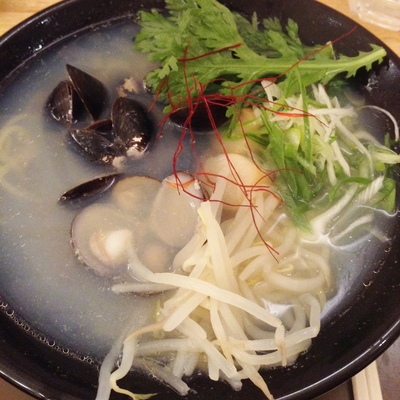 「しじみらぁめん（白）」@超濃厚しじみらーめん きぬちゃん食堂の写真