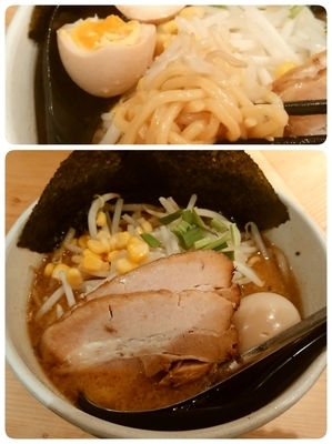 「つなスペ味噌ラーメン背脂　麺大盛」@らぁ麺屋 つなぎの写真