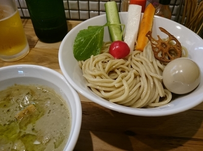 「【限定】野菜つけ麺 バーニャカウダァァァ800円＋味玉(ラー」@らーめん カッパハウスの写真