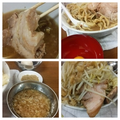 「らーめん＋生卵（ニンニクちょい野菜アブラどでん）味玉、魚粉」@ラーメンの店 どでん 北浦和店の写真