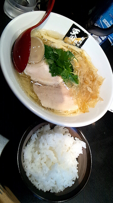 「『鶏鮭塩麺 大盛+味玉(￥730+100)』」@超純水採麺 天国屋の写真