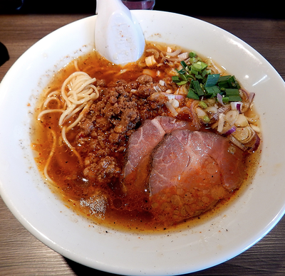 「あらい式台湾ラーメン+海老辛味(限定。830円）」@つけ麺 一燈の写真