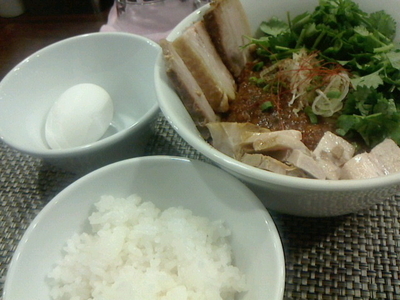 「特製麻婆まぜそば、ライス」@らぁ麺 やまぐち 辣式の写真