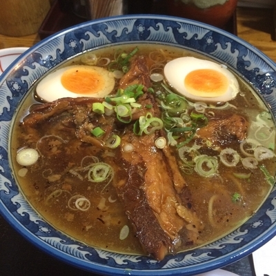 「パイカラーメン+煮卵」@らあめん丈の写真