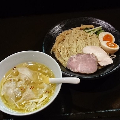 「塩ワンタンつけ麺＋味玉」@らぁ麺 すぎ本の写真