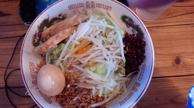 「小ラーメン＋汁なし」@ラーメン神豚 関東学院前店の写真