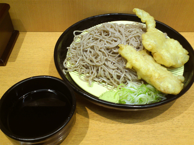 「とり天ざるそば(490円)」@そば田 新橋店の写真