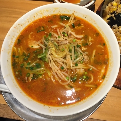 「赤鬼ニンニク味噌タンメン」@らあめん花月嵐 鶴見西口店の写真