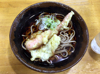 「ソーセージ天そば(380円)」@野むらの写真