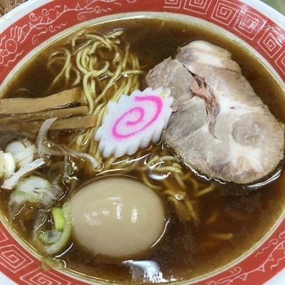 「青森ラーメン（濃い目・油少な目）+玉子」@三代目 藤村商店 上野広小路店の写真