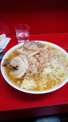 「ラーメン小豚800円＋ミソ150円」@ラーメン二郎 西台駅前店の写真