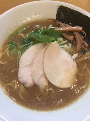 「烏賊干鶏白湯そば 850円」@新橋 纏 京王高幡SC店の写真