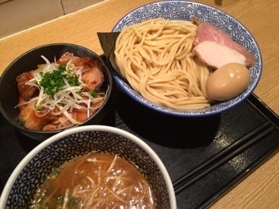 「特製つけ麺の大盛とローストポークジンジャー丼」@麺屋 一燈の写真