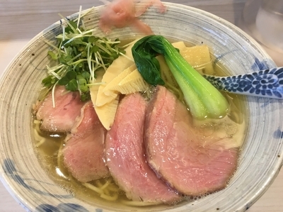 「豚肩ロースチャーシュー汐そば  950円」@麺処 きなりの写真