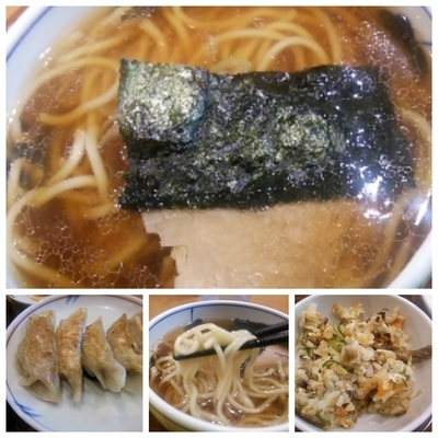 「ラーメン（少なめ盛）650円＋餃子300円」@好日の写真