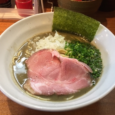 「煮干そば極800円＋にぼ玉150円」@麺屋 烈の写真