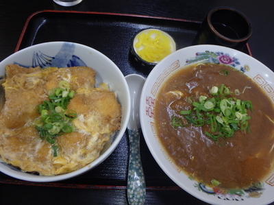 「カツ丼カレーラーメンセット(1,100円)」@ひろめんの写真