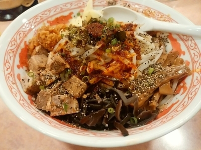 「【まぜそば(中盛・250g・ラー油)780円】→600円」@特級豚骨 中華そば湊生の写真