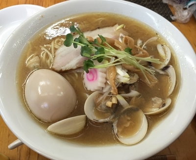 「はまぐり味噌中華そば・大盛り＋味玉（￥1080＋￥100）」@麺酒処 ふくろうの写真