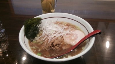 「【数量限定】鶏とんこつ（醤油）+麦酒」@麺処 湧光の写真