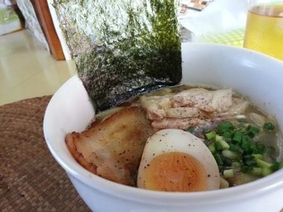 「鶏ポタそば」@龍門瀑の写真