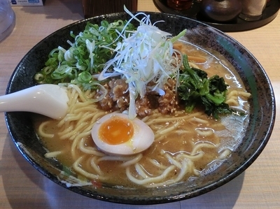 「肉味噌そば大盛+九条ネギ」@麺や鐙壱番の写真