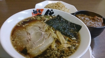「こくまろ醤油ラーメンカレー丼セット　チャーハン」@麺屋八代 盛岡インター店の写真