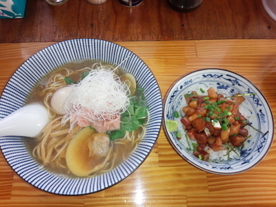 「煮干と魚介のオールスターヌードルクライマックス・鰤丼」@中華そば よしかわの写真