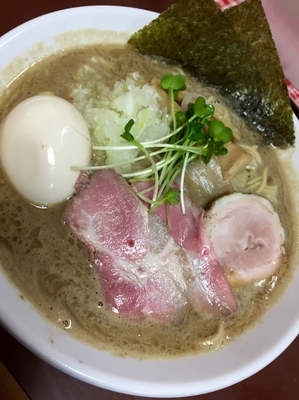 「【夜の部限定】濃厚煮干そば￥800」@ラーメン ひかりの写真