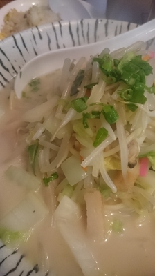 「ちゃんぽん＋半炒飯８００円」@ちゃんぽん酒場 哲の写真