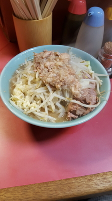 「ラーメン小(硬め、カラめ以外)」@ラーメン二郎 歌舞伎町店の写真