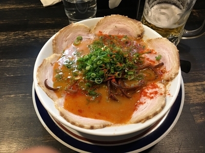 「赤辛ラーメン激辛（バリカタ）＋チャーシュー」@博多ラーメン ごたるの写真
